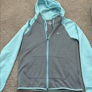 Nike Two-Tone Gray and Blue Hoodie
